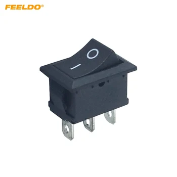 MOTOBOTS 20Pcs Auto KCD1 Button On-Off 3Pin DPST Boat Motorcycle 3Pin Rocker Switch 6A/10A 250V/125V AC Black Button
