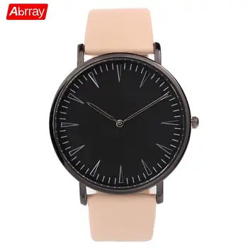 Abrray Black Dial Simple Couple Watch Quartz Leather Band Watches For Lovers Elegant Pink Large Strap Wristwatch Men And Women
Abrray Black Dial Simple Couple Watch Quartz Leather Band Watches For Lovers Elegant Pink Large Strap Wristwatch Men And Women