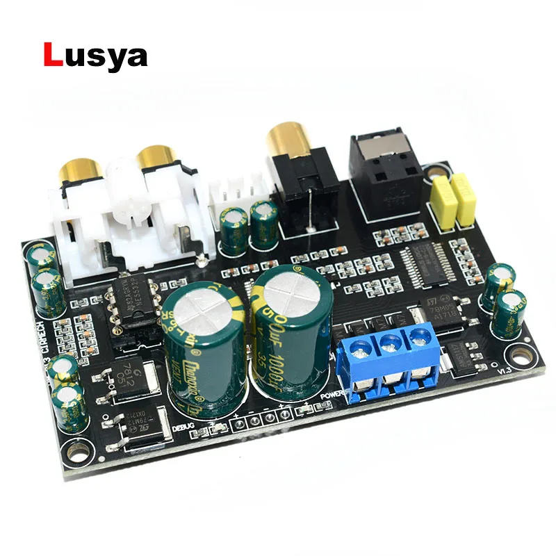 CS8416+CS4398 Digital Interface Module DAC Board 24bit 192K Optical fiber coaxial input DAC decoder board dual AC 12V A1-001
CS8416+CS4398 Digital Interface Module DAC Board 24bit 192K Optical fiber coaxial input DAC decoder board dual AC 12V A1-001