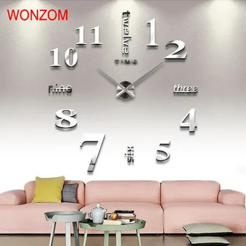 2017 Modern 3D Large Wall Clock Mirror Sticker DIY Wall Clock Home Decoration Wall Watch Living Room Luxury Relogio De Parede
2017 Modern 3D Large Wall Clock Mirror Sticker DIY Wall Clock Home Decoration Wall Watch Living Room Luxury Relogio De Parede