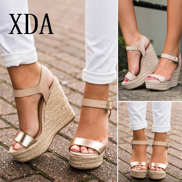 XDA 2019 New Summer Sandals Wedges High Heel Sandals Large Size Super High Sandals Size 35-43 Platform Roman Women Sandals D152
XDA 2019 New Summer Sandals Wedges High Heel Sandals Large Size Super High Sandals Size 35-43 Platform Roman Women Sandals D152