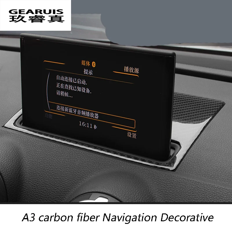 Car Styling carbon fiber Stickers Navigation Decorative Frame Strip Cover Trim For AUDI A3 8V Auto Interior Accessories
Car Styling carbon fiber Stickers Navigation Decorative Frame Strip Cover Trim For AUDI A3 8V Auto Interior Accessories