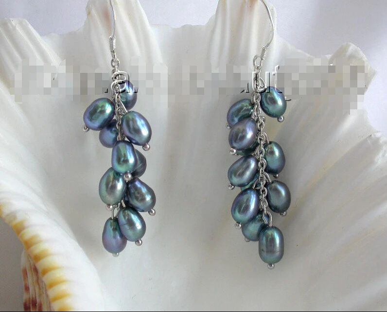 00 FREE SHIPPING d*stunning classic baroque black freshwater cultured pearl dangle earrings s1103
00 FREE SHIPPING d*stunning classic baroque black freshwater cultured pearl dangle earrings s1103