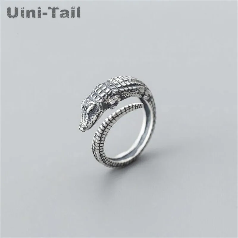 Uini-Tail new listing 925 sterling silver retro small crocodile opening ring European and American fashion trend high quality
Uini-Tail new listing 925 sterling silver retro small crocodile opening ring European and American fashion trend high quality