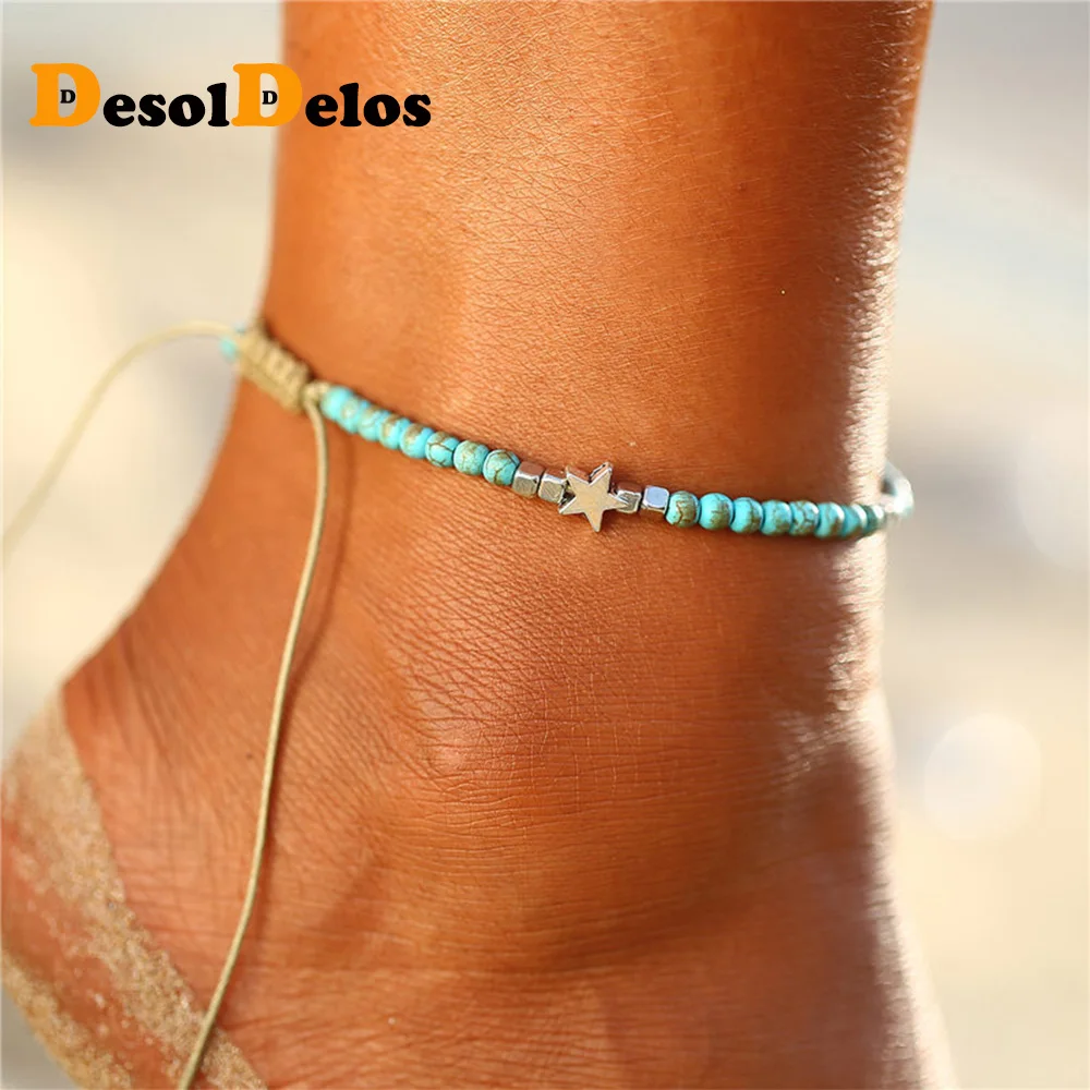 Bohemian Beads Stone Star Anklets For Women Weave Rope Ankle Charm Bracelets On Leg Beach Jewelry 2019 New Drop Shipping
Bohemian Beads Stone Star Anklets For Women Weave Rope Ankle Charm Bracelets On Leg Beach Jewelry 2019 New Drop Shipping