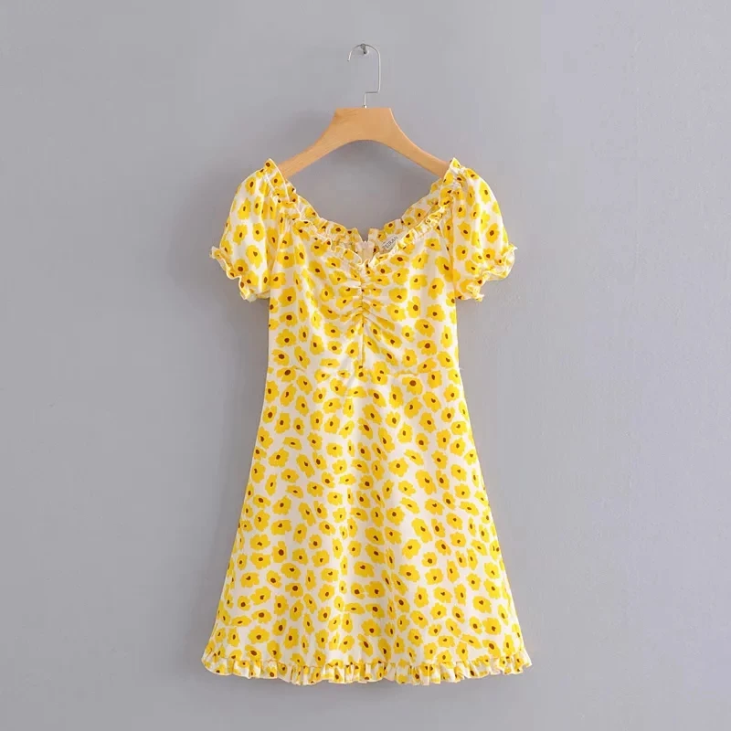 Vintage chiffon yellow floral dress women summer dress 2019 elegant boho mini beach dress casual bohemian vestidos
Vintage chiffon yellow floral dress women summer dress 2019 elegant boho mini beach dress casual bohemian vestidos