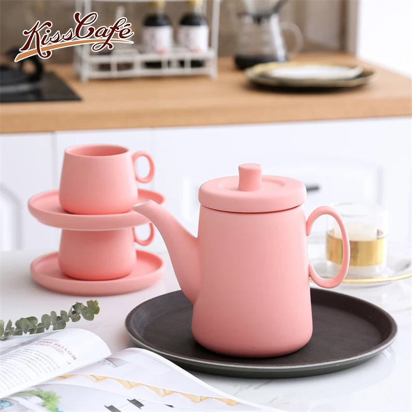 800ml Nordic Minimalism Coffee Pot Matte Ceramic Red Teapot Teaset Kettle 6 Colors Simple Afternoon Tea
800ml Nordic Minimalism Coffee Pot Matte Ceramic Red Teapot Teaset Kettle 6 Colors Simple Afternoon Tea