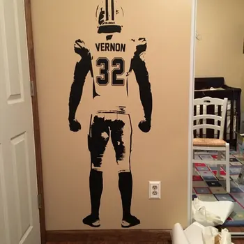 Wall art Football Wall Decal Decor Custom jersey name and number Vinyl sticker American football Player personalzied Decal
Wall art Football Wall Decal Decor Custom jersey name and number Vinyl sticker American football Player personalzied Decal