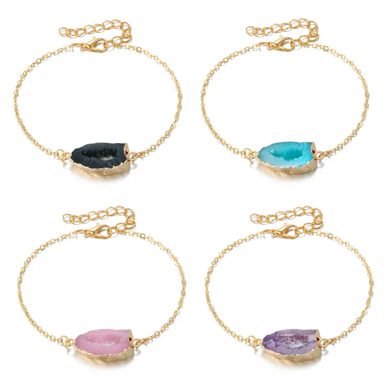 Dayoff European Irregular Resin Stone Hand Link Chain for Women Jewelry Handmade Geometric Simulated Druzy Bracelets B124
Dayoff European Irregular Resin Stone Hand Link Chain for Women Jewelry Handmade Geometric Simulated Druzy Bracelets B124