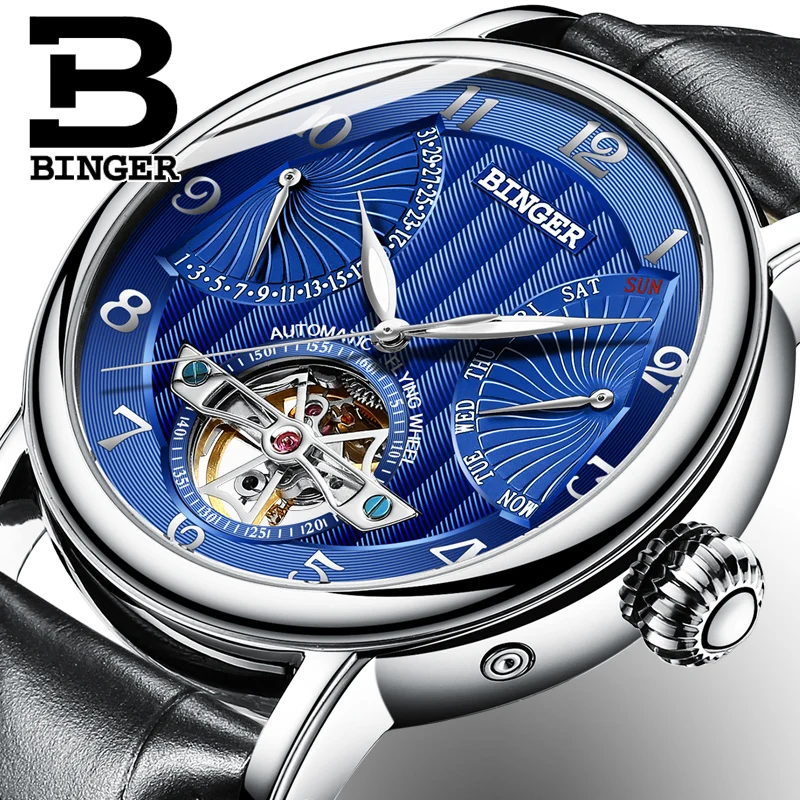 2018 NEW men's watch luxury brand BINGER business sapphire Water Resistant leather strap Mechanical Wristwatches B-1172-3
2018 NEW men's watch luxury brand BINGER business sapphire Water Resistant leather strap Mechanical Wristwatches B-1172-3