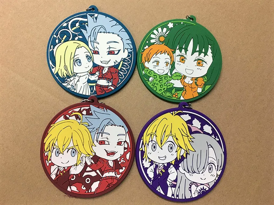 4pcs/lot The Seven Deadly Sins Anime keychain Meliodas Elizabeth Liones Hawk Diane Merlin Rubber strap/mobile phone charms G380
4pcs/lot The Seven Deadly Sins Anime keychain Meliodas Elizabeth Liones Hawk Diane Merlin Rubber strap/mobile phone charms G380