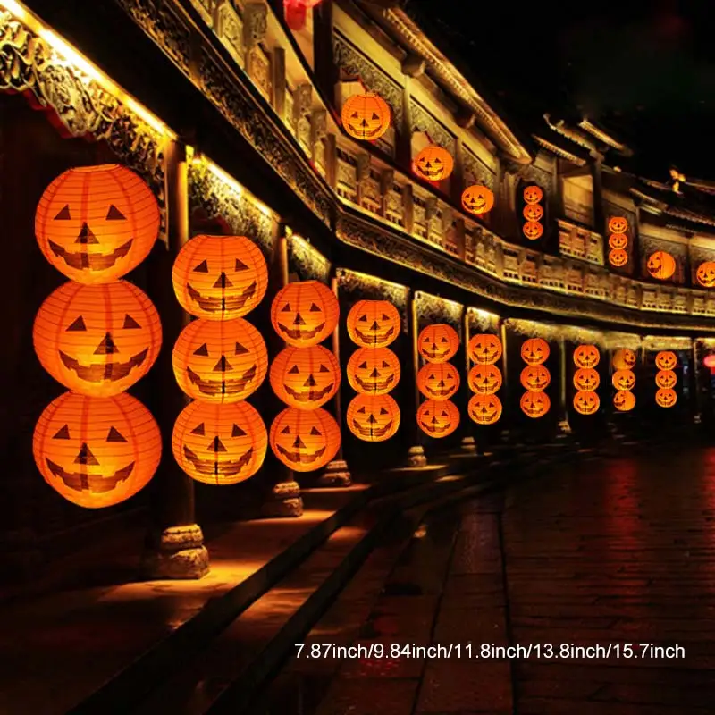 Newest LED Paper Pumpkin Hanging Lantern Light Lamp Halloween Party Decor Prop Supplies With Battery
Newest LED Paper Pumpkin Hanging Lantern Light Lamp Halloween Party Decor Prop Supplies With Battery