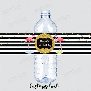 Flamingo Water Bottle Labels, Pink Floral Baby Shower, Flamingo Ba, Striped Gold Dot Water bottle labels black White
Flamingo Water Bottle Labels, Pink Floral Baby Shower, Flamingo Ba, Striped Gold Dot Water bottle labels black White