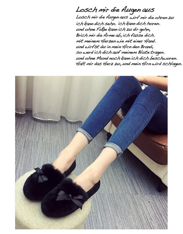 Fashion Lady Flcok Ankle Slip-On Booties 2018 New Autumn And Winter Women Warm Round Toe Short Plush Solid Shoe Size 35-40 M8D58 (34)