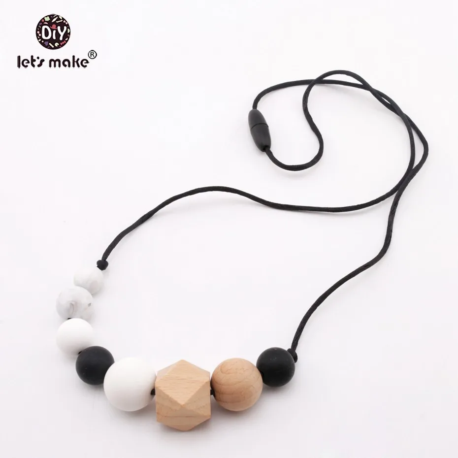 Let's Make Mommy 1pc Gift Decorative Wooden Hexagon Beads Silicone Necklace Clasp Safe Baby Nursing Necklace Baby Teether 
Let's Make Mommy 1pc Gift Decorative Wooden Hexagon Beads Silicone Necklace Clasp Safe Baby Nursing Necklace Baby Teether