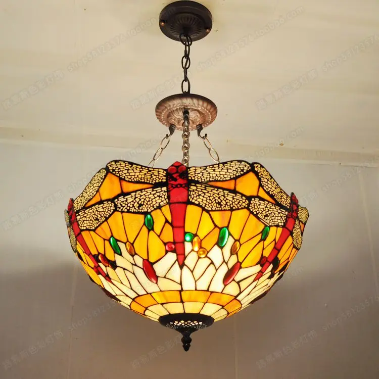 18 inches of European style red dragonfly anti chandelier bar Tiffany bedroom glass lamps English Coffee hall night lighting
18 inches of European style red dragonfly anti chandelier bar Tiffany bedroom glass lamps English Coffee hall night lighting