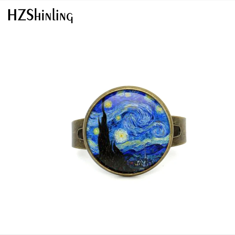 2017 New Glass Dome Rings The Starry Night by Vincent Van Gogh 1889 Handmade Keepsake Ring Art Painting Adjustable Ring
2017 New Glass Dome Rings The Starry Night by Vincent Van Gogh 1889 Handmade Keepsake Ring Art Painting Adjustable Ring