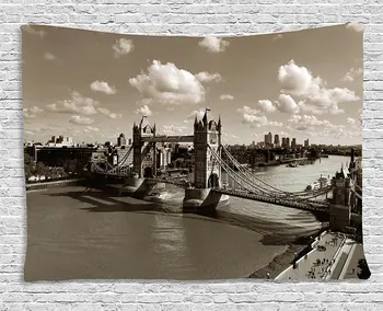 Travel Decor Tapestry Tower Bridge in London Cloudy Sky Old Historic Cityscape Nostalgia England, Wall Hanging for Bedroom
Travel Decor Tapestry Tower Bridge in London Cloudy Sky Old Historic Cityscape Nostalgia England, Wall Hanging for Bedroom