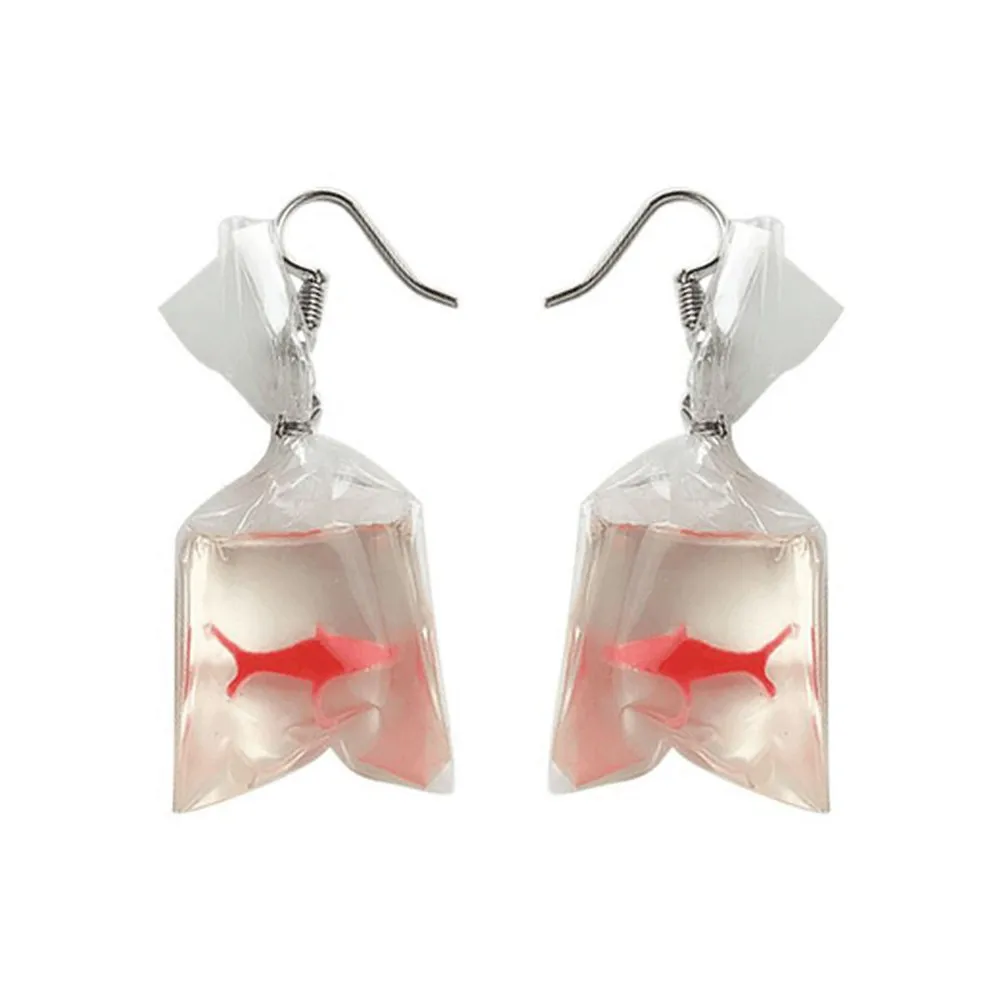 Fashion Jewelry Women Funny Goldfish Water Bag Shape Dangle Hook Earrings Female Charm Jewelry Goldfish Water Pouch Design
Fashion Jewelry Women Funny Goldfish Water Bag Shape Dangle Hook Earrings Female Charm Jewelry Goldfish Water Pouch Design