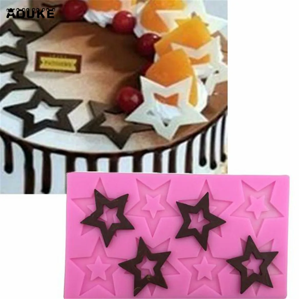 DIY Baking Tools Cake Decoration Brand Pentagram Fondant Cake Liquid Silicone Mold Pastry Jello Mould Pudding Chocolate Molds
DIY Baking Tools Cake Decoration Brand Pentagram Fondant Cake Liquid Silicone Mold Pastry Jello Mould Pudding Chocolate Molds