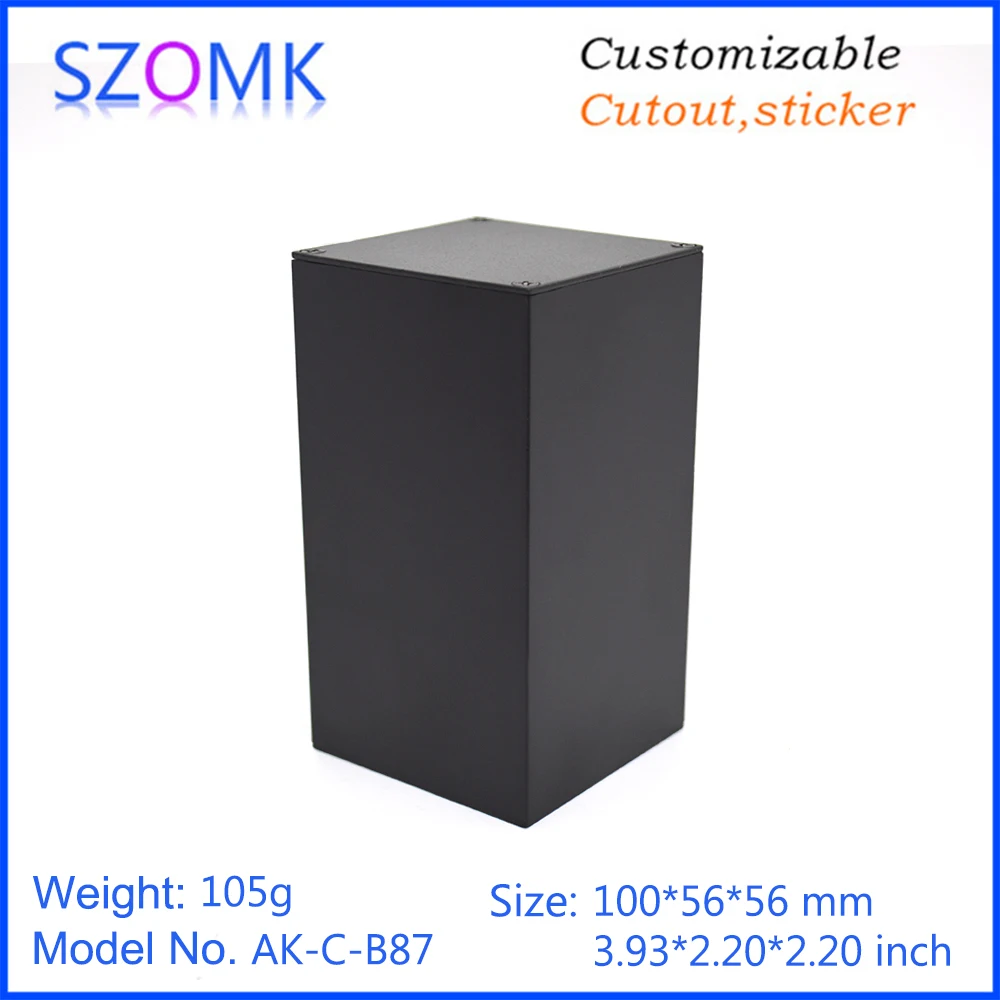 4 pcs, 56*56*100mm black aluminum extruded enclosure for electronics diy project box szomk electrical aluminum pcb housing
4 pcs, 56*56*100mm black aluminum extruded enclosure for electronics diy project box szomk electrical aluminum pcb housing