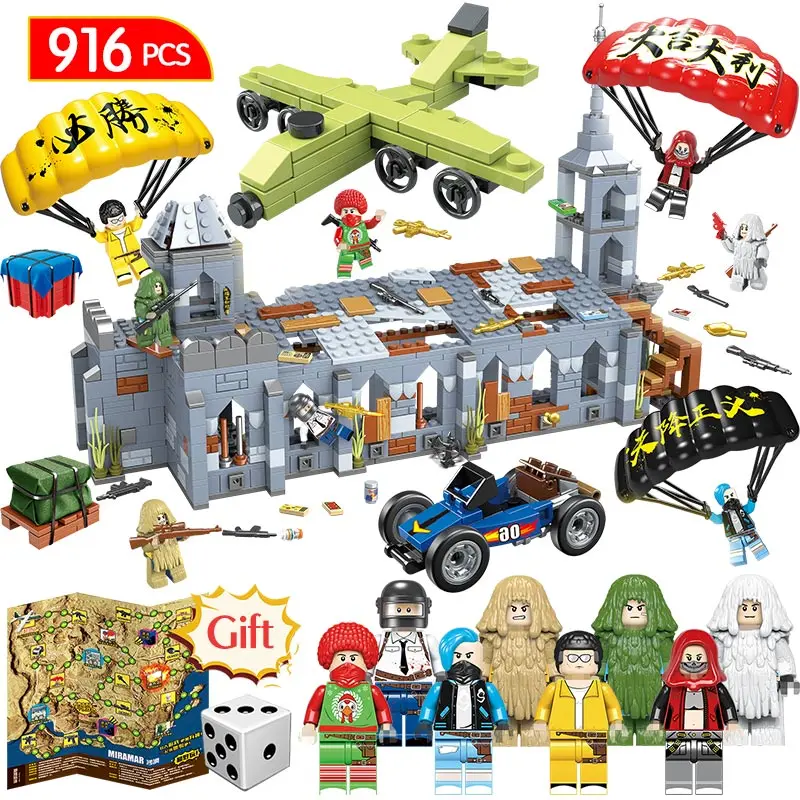 912PCS Player Unknown's Battlegrounds Bricks Legoingly WW2 PUBG Army Military Soldiers Weapon Building Blocks Kids Toys For Boys
912PCS Player Unknown's Battlegrounds Bricks Legoingly WW2 PUBG Army Military Soldiers Weapon Building Blocks Kids Toys For Boys