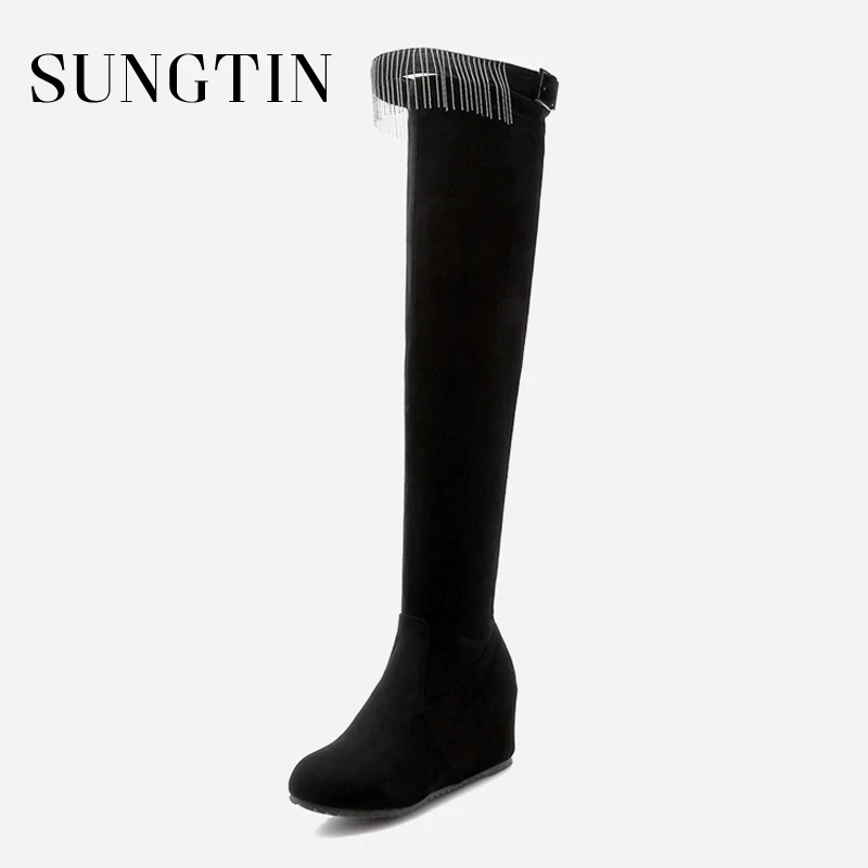 Sungtin Suede High Heel 2018 Autumn Winter Long Boots Women Plush Warm Thigh High Boots Ladies Casual Black Over The Knee Boots
Sungtin Suede High Heel 2018 Autumn Winter Long Boots Women Plush Warm Thigh High Boots Ladies Casual Black Over The Knee Boots