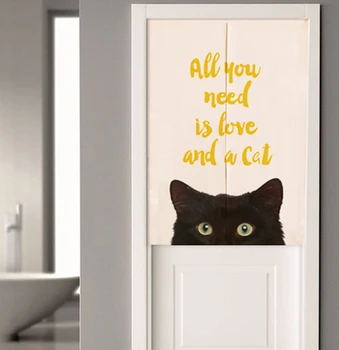 Cartoon simple black cat lovely cotton linen art door curtain separation half curtain kitchen bedroom kitchen home decoration
Cartoon simple black cat lovely cotton linen art door curtain separation half curtain kitchen bedroom kitchen home decoration