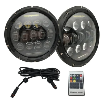 Yait 7" Inch RGB 75W LED Headlights Remote Control with DRL Hi/lo Beam Headlight for Wrangler Sahara Sport Headlamp
Yait 7" Inch RGB 75W LED Headlights Remote Control with DRL Hi/lo Beam Headlight for Wrangler Sahara Sport Headlamp