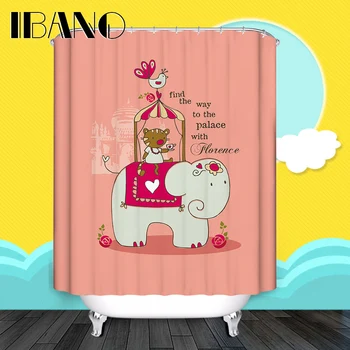 Sweety Elephant Pattern Shower Curtain Waterproof Polyester Fabric 1 PCS Shower Curtain For The Bathroom With 12 Hooks
Sweety Elephant Pattern Shower Curtain Waterproof Polyester Fabric 1 PCS Shower Curtain For The Bathroom With 12 Hooks