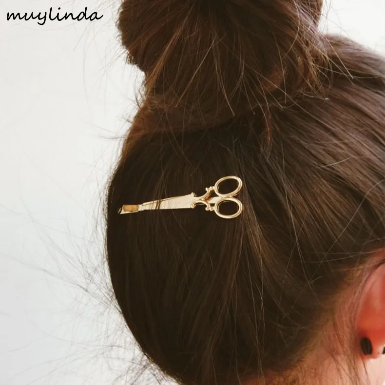 Gold Plating Scissors Metal Hair Clip Fashion Designer Hairpin Ladies Hair Accessories
Gold Plating Scissors Metal Hair Clip Fashion Designer Hairpin Ladies Hair Accessories