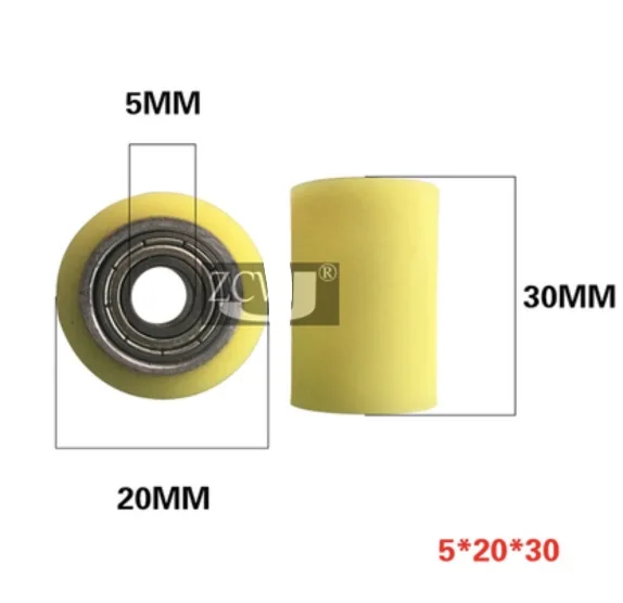 2pcs 5*20*30mm Dual Bearing Aluminum Core Coating PU Rubber Wheel Roller Guide Silence Wear Resistance wheel
2pcs 5*20*30mm Dual Bearing Aluminum Core Coating PU Rubber Wheel Roller Guide Silence Wear Resistance wheel