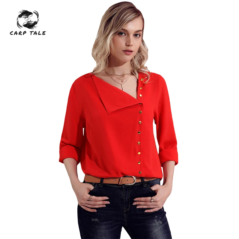 Fashion show European and American women's chiffon shirt oblique collar asymmetric buckle long-sleeved large size shirt women
Fashion show European and American women's chiffon shirt oblique collar asymmetric buckle long-sleeved large size shirt women