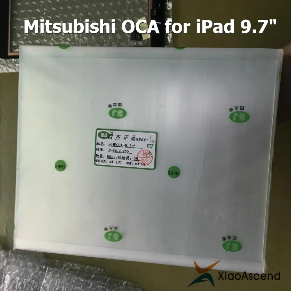 For ipad Pro 9.7" tablet 250um OCA Optical Clear Adhesive Film for LCD Glass Lens Repair
For ipad Pro 9.7" tablet 250um OCA Optical Clear Adhesive Film for LCD Glass Lens Repair
