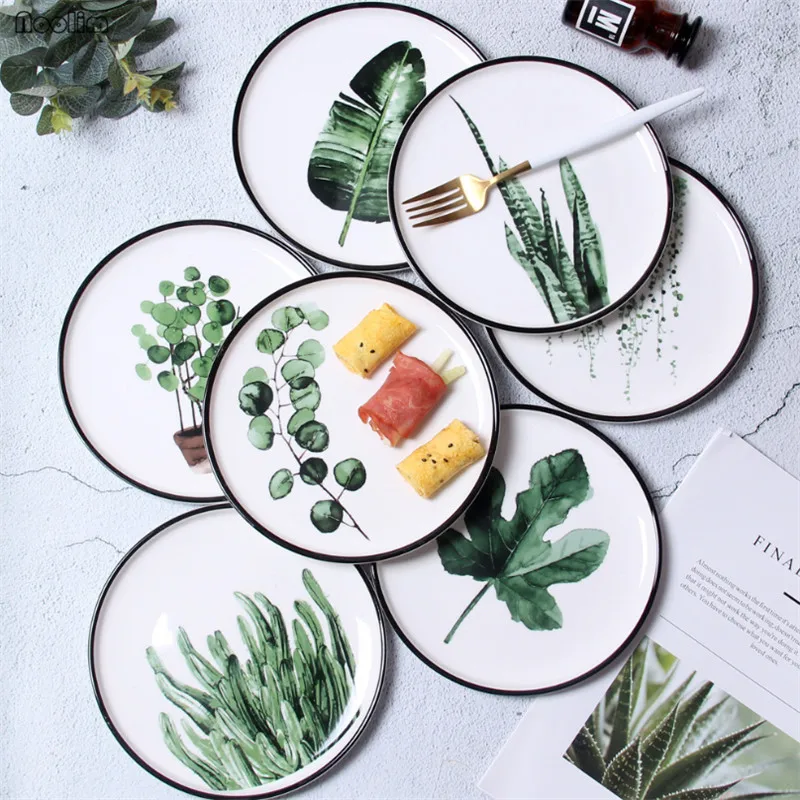 1PC Nordic Hand Painted Green Plants Porcelain Dinner Plate Tableware Creative Ceramic Dessert Plate Dinnerware Cake Dish
1PC Nordic Hand Painted Green Plants Porcelain Dinner Plate Tableware Creative Ceramic Dessert Plate Dinnerware Cake Dish