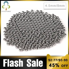 100 stücke 4,5mm 8mm Stahl Bälle Tasche Schuss Outdoor Jagd Schleuder Flipper Edelstahl Munition Stahlkugeln Schießen Zubehör GYH(China)