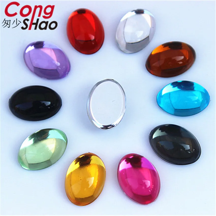 Cong Shao 100PCS 10*14mm Colorful Acrylic Rhinestone Flat Back Oval Shape stones and crystals Clothing crafts Accessories ZZ726
Cong Shao 100PCS 10*14mm Colorful Acrylic Rhinestone Flat Back Oval Shape stones and crystals Clothing crafts Accessories ZZ726