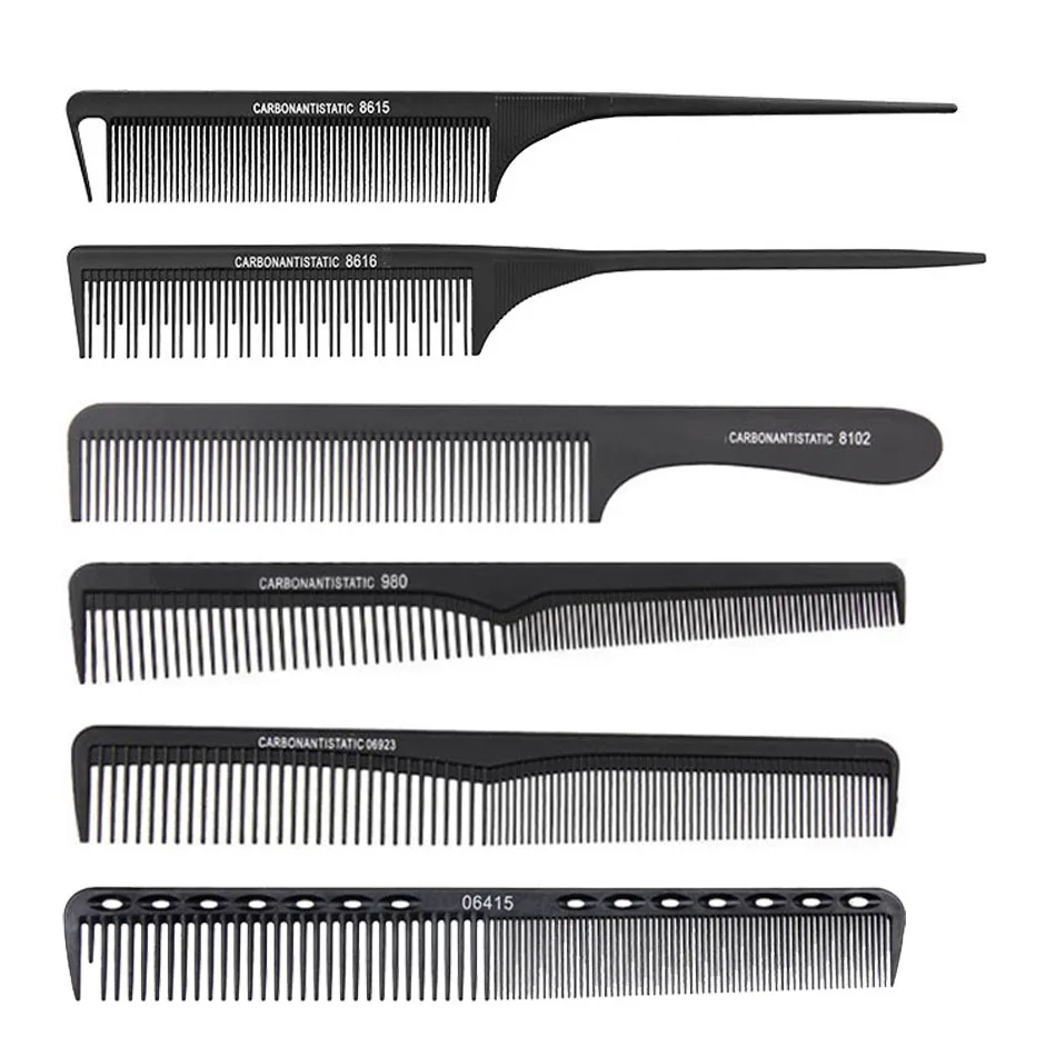 Hairdresser Barber Comb Set 6pcs Black Carbon Professional Styling Comb Haircut Anti Static Brush Kit For All Hair Types
Hairdresser Barber Comb Set 6pcs Black Carbon Professional Styling Comb Haircut Anti Static Brush Kit For All Hair Types