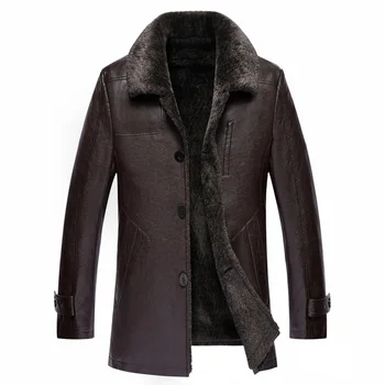 Luxury Handsome Men's Leather Jacket Warm Winter Velvet Jacket for Men Fur Collar chaqueta moto hombre Black/Brown, Sizes M-XXXL
Luxury Handsome Men's Leather Jacket Warm Winter Velvet Jacket for Men Fur Collar chaqueta moto hombre Black/Brown, Sizes M-XXXL