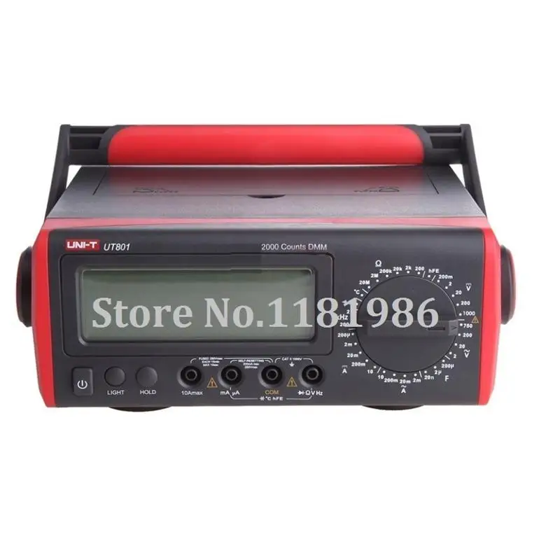 UNI-T UT801 Bench Type/Desktop Automatic Range True Valid Values Digital Multimeter with Thermometer, LCD Display, Data Hold
UNI-T UT801 Bench Type/Desktop Automatic Range True Valid Values Digital Multimeter with Thermometer, LCD Display, Data Hold