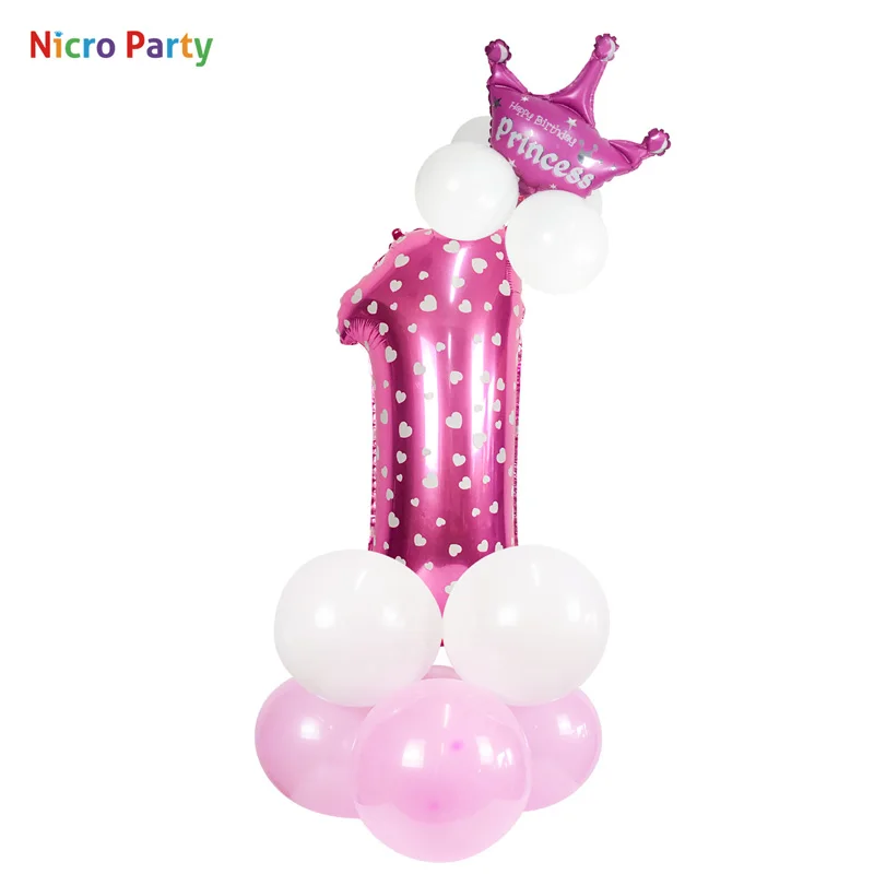 Nicro Blue Pink Number Balloon 1st Birthday Party Decoration Happy Birthday Balloon Kit Kids Hat Photo Garland Banner #Bal90
Nicro Blue Pink Number Balloon 1st Birthday Party Decoration Happy Birthday Balloon Kit Kids Hat Photo Garland Banner #Bal90
