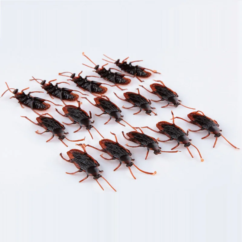 

10pcs/lot Special Lifelike Simulation Fake Cockroach Prank Funny Trick Joke Toys Cock Roach April Fool's Day Props