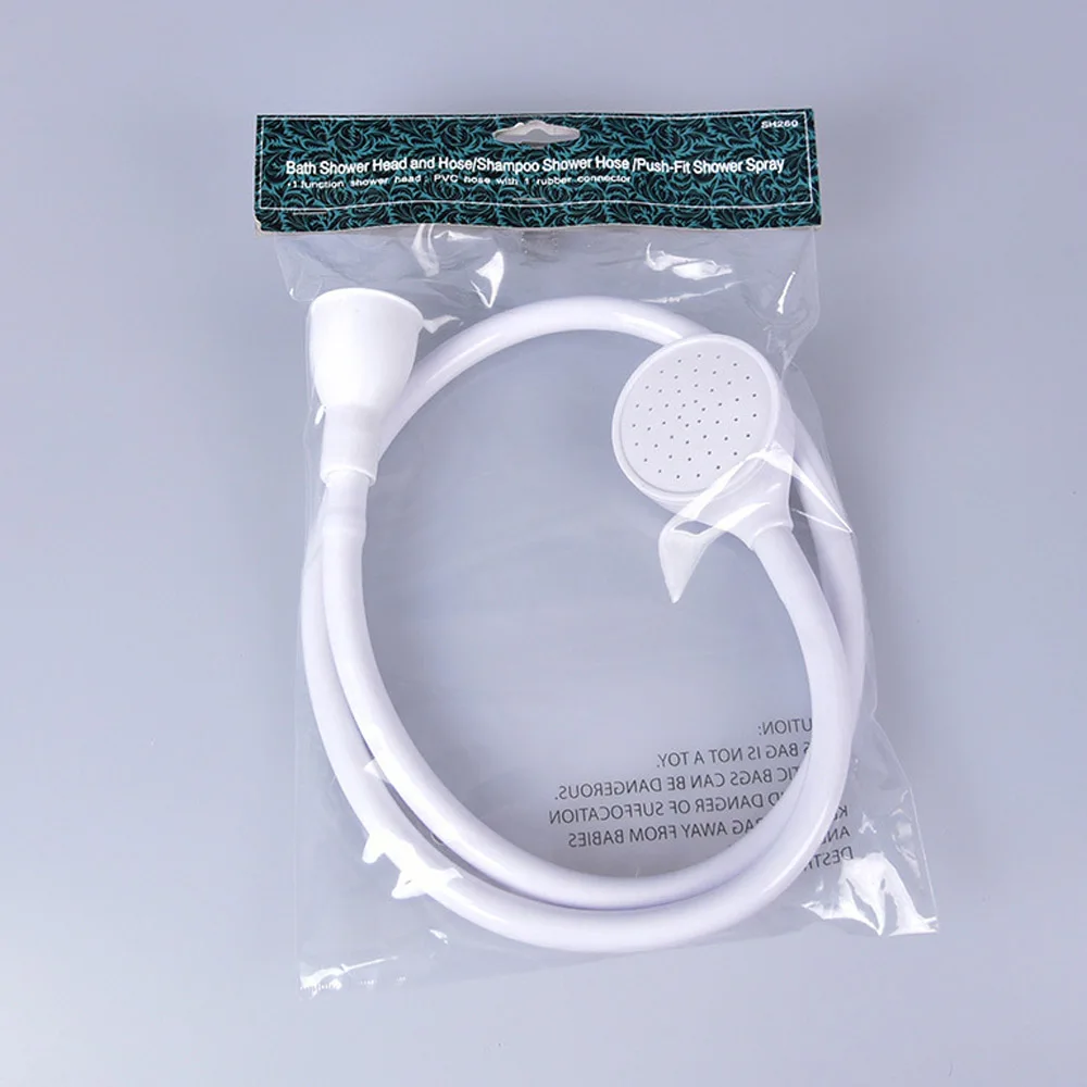

White Dog Cat Shower Head Multi-functional Tap Faucet Spray Drains Strainer Hose Sink Washing Hair Pets Bathing Head