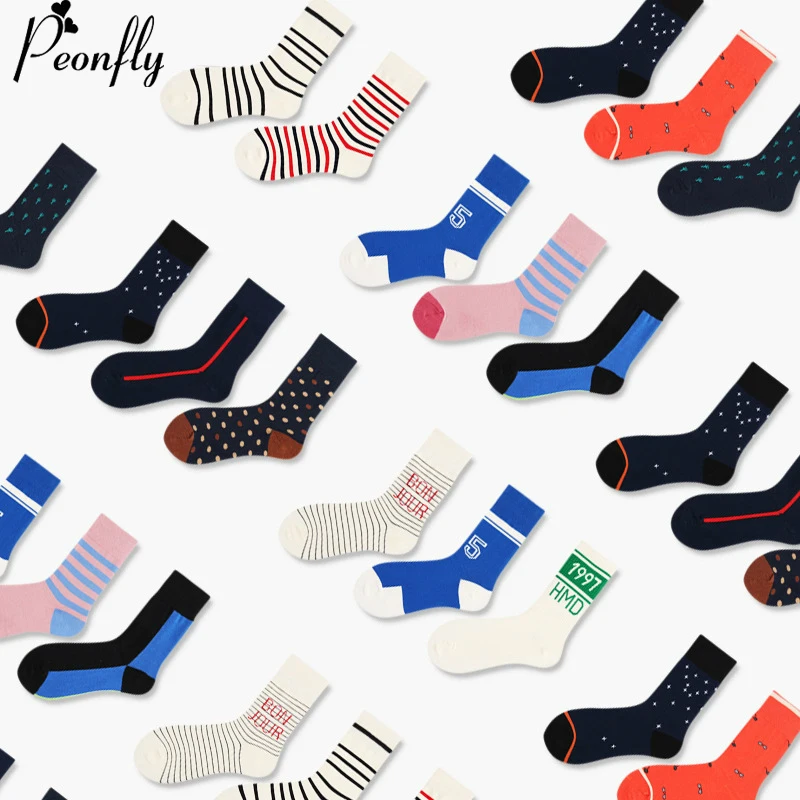 PEONFLY Colorful casual funny happy Socks Men Color Stripes dot Letters Male High Quality Comfortable Cotton short Socks hip hop
PEONFLY Colorful casual funny happy Socks Men Color Stripes dot Letters Male High Quality Comfortable Cotton short Socks hip hop