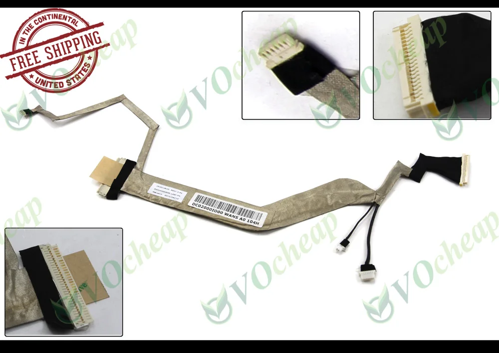 Genuine New LCD FLEX VIDEO CABLE for HP Pavilion DV4 DV4-1000 DV4-1100 DV4-1200 DV4-1300 DV4-1400 Series DC02000IO00 JAL50/JBL20
Genuine New LCD FLEX VIDEO CABLE for HP Pavilion DV4 DV4-1000 DV4-1100 DV4-1200 DV4-1300 DV4-1400 Series DC02000IO00 JAL50/JBL20