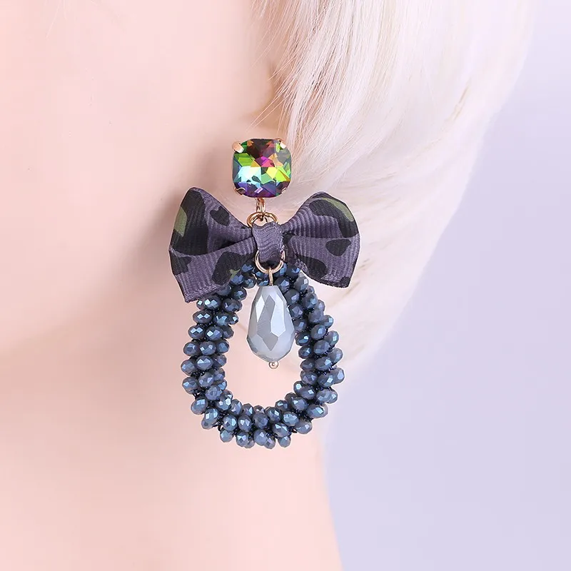 Drop Earrings for woman Grey AB