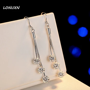 5.8cm-6.5cm long 2 styles 925 silver Tassel Shiny earrings simple fashion female balls women jewelry beads shape lovers gift
5.8cm-6.5cm long 2 styles 925 silver Tassel Shiny earrings simple fashion female balls women jewelry beads shape lovers gift