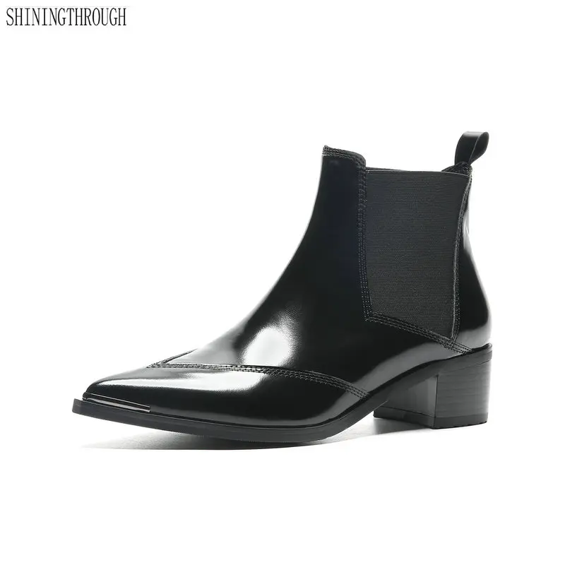 Genuine leather women ankle boots 4cm med Heels poined toe Woman motorcycle Boots ladies dress casual Shoes
Genuine leather women ankle boots 4cm med Heels poined toe Woman motorcycle Boots ladies dress casual Shoes