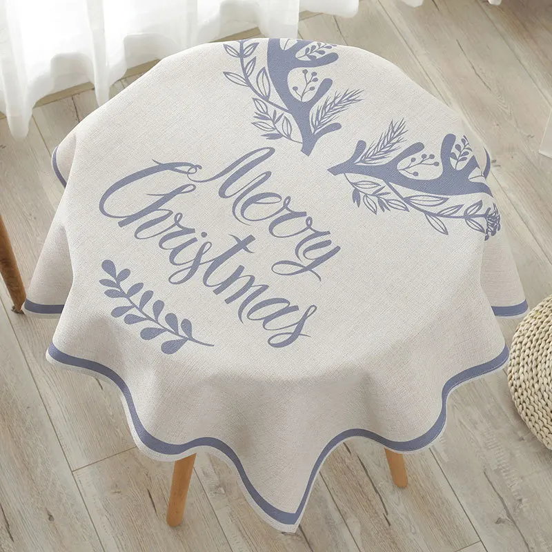 ELK design christmas party table decoration cotton round table cover waterproof coffee tablecloth
ELK design christmas party table decoration cotton round table cover waterproof coffee tablecloth