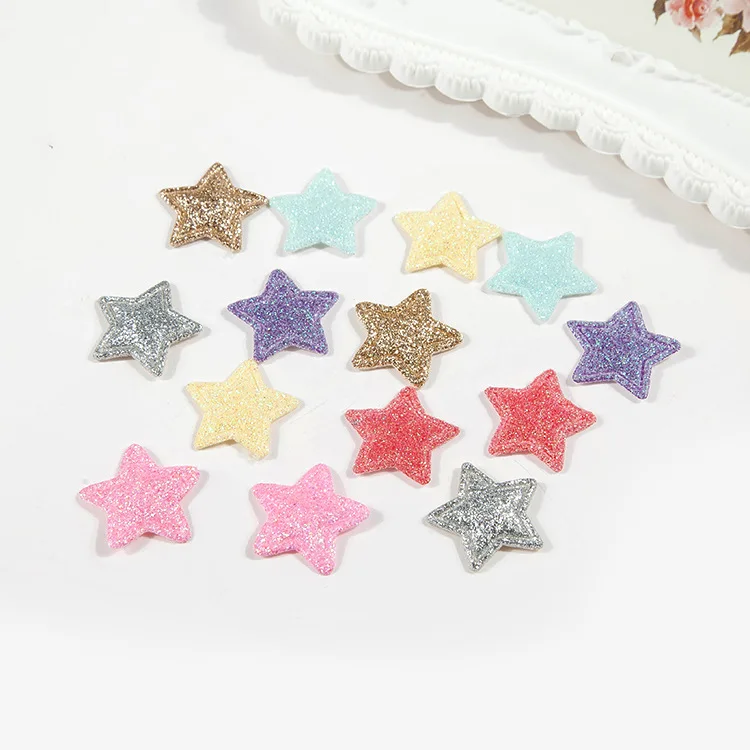 Фото 300pcs mix color Star Non-woven patches glitter Felt Appliques Scrapbooking for clothes Sewing Supplies diy craft ornament | Дом и сад